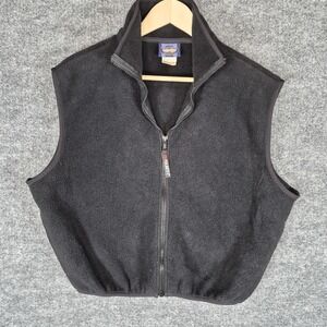 West Marine Mens Small Vest Full Zip Polartec Performance Fleece Black